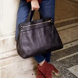 Sezane Bags Sezane Black Leather Sam Satchel Poshmark